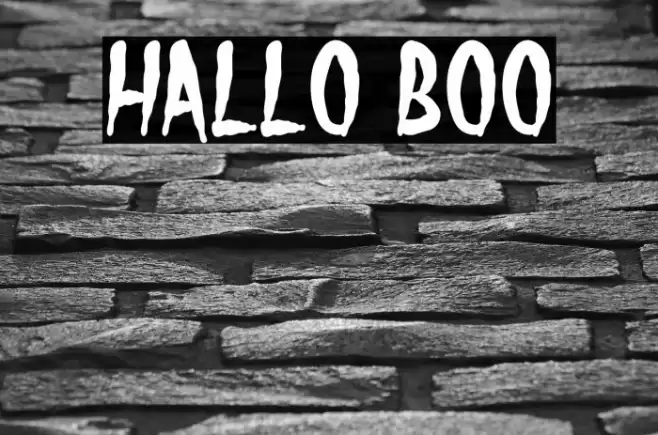 Hallo Boo Font examples