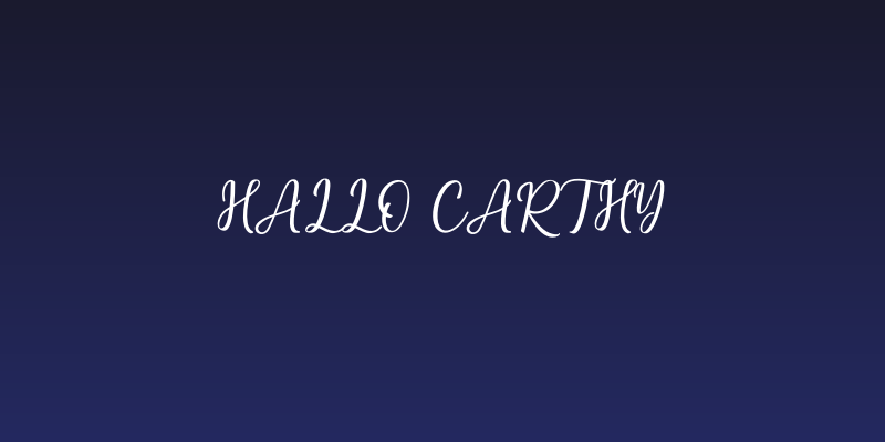 Hallo Carthy Social Header
