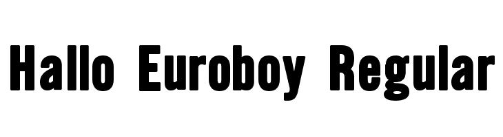 Hallo Euroboy Regular Font