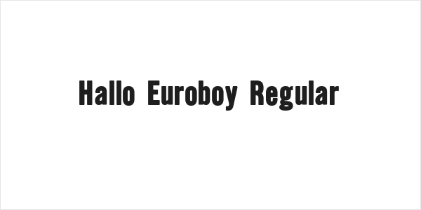 Hallo Euroboy Regular Logo