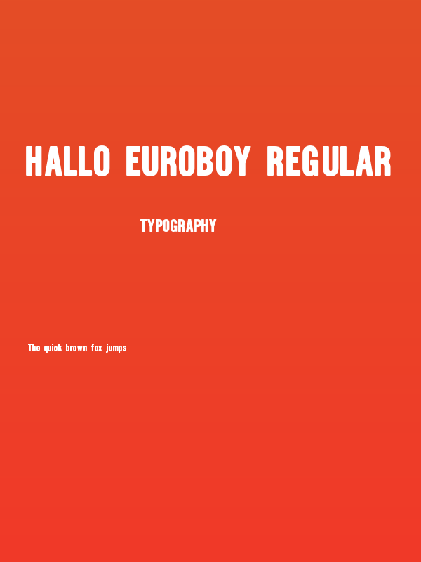 Hallo Euroboy Regular Poster