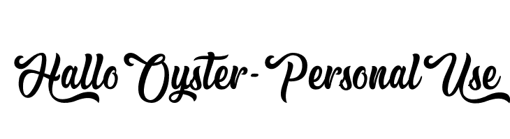 Hallo Oyster - Personal Use  免费字体下载
