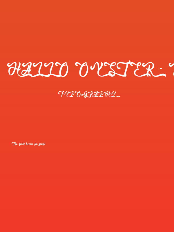 Hallo Oyster - Personal Use Poster