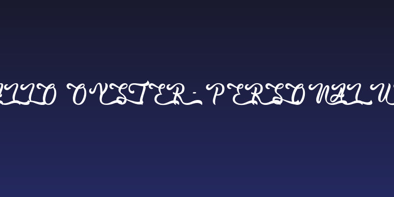 Hallo Oyster - Personal Use Social Header