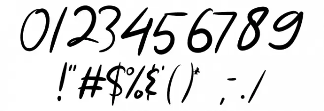 Hallo Schatz Script Font OTHER CHARS