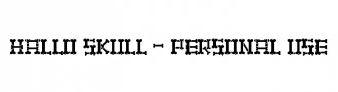 Hallo Skull - personal use  Frei Schriftart Herunterladen