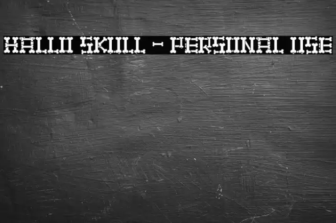 Hallo Skull - personal use Font examples
