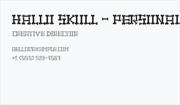 Hallo Skull - personal use Business Card