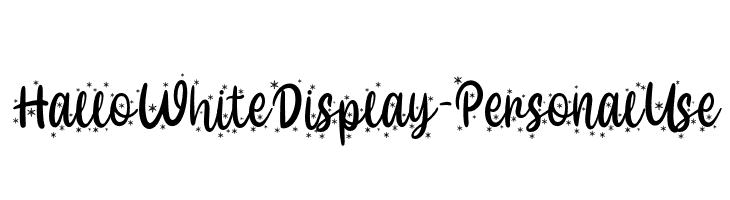 Hallo White Display - Personal Use  Free Fonts Download