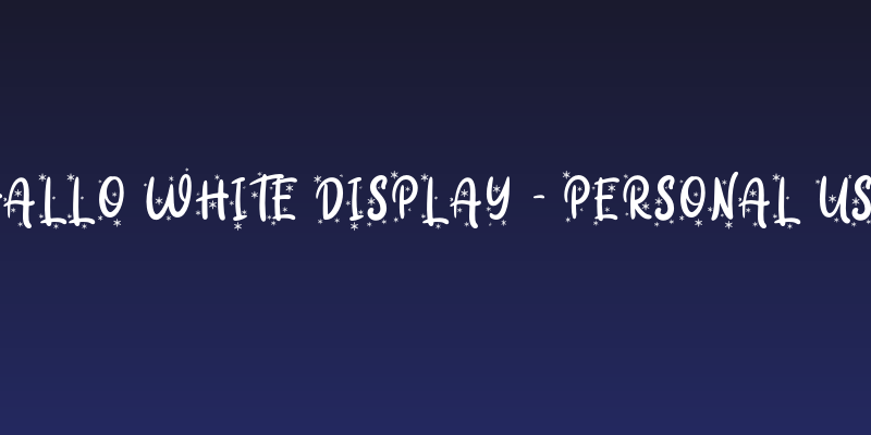 Hallo White Display - Personal Use Social Header