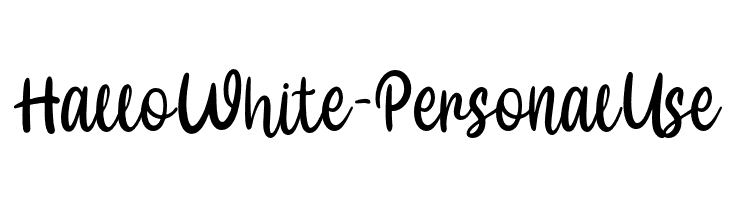 Hallo White - Personal Use  Free Fonts Download