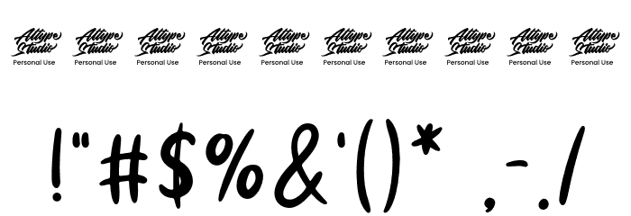 Hallo White - Personal Use Font OTHER CHARS
