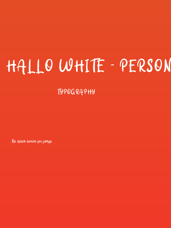 Hallo White - Personal Use Poster
