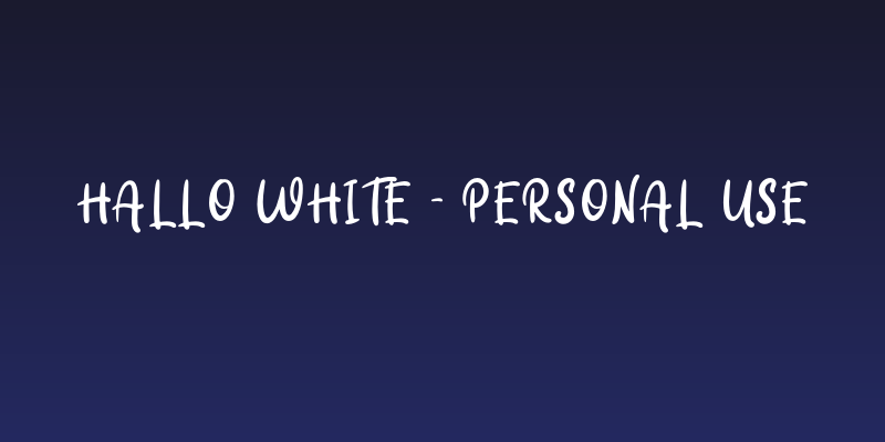 Hallo White - Personal Use Social Header