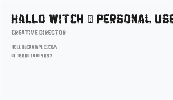 Hallo Witch - Personal Use Business Card