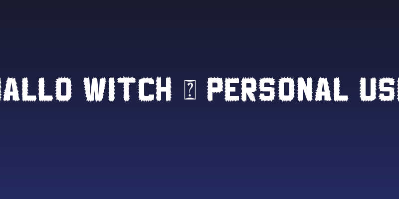 Hallo Witch - Personal Use Social Header