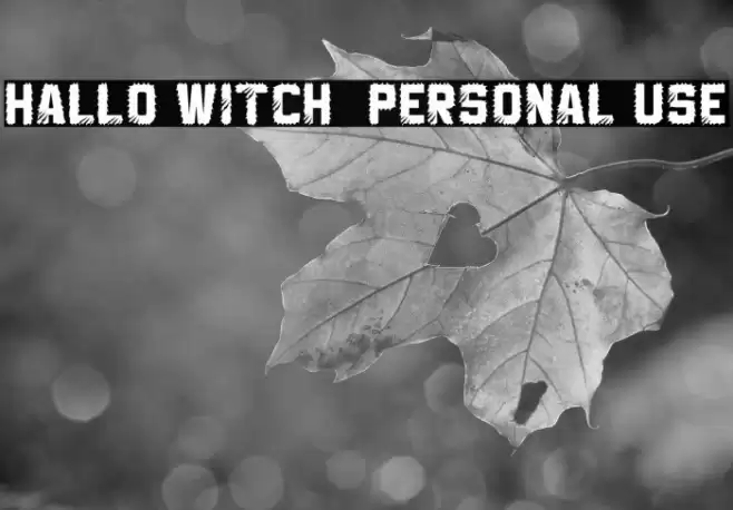 Hallo Witch - Personal Use Font examples
