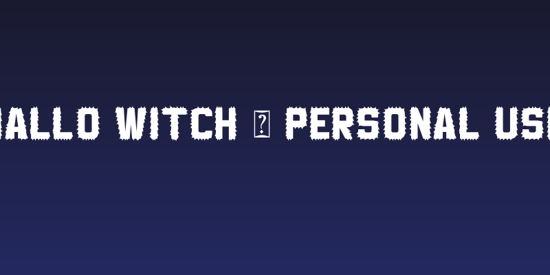 Hallo Witch - Personal Use Social Header