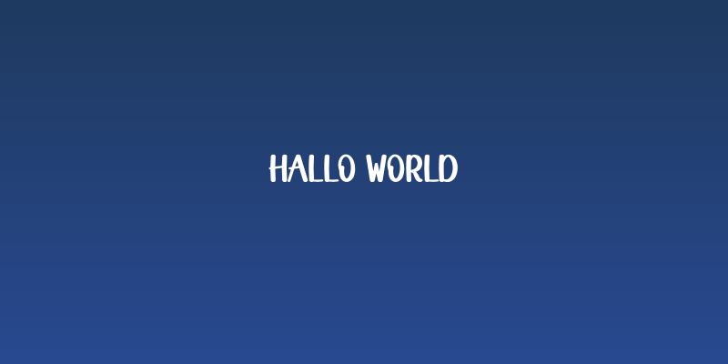 Hallo World Social Header