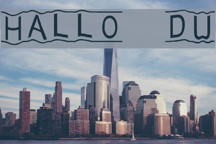 Hallo du! Font examples