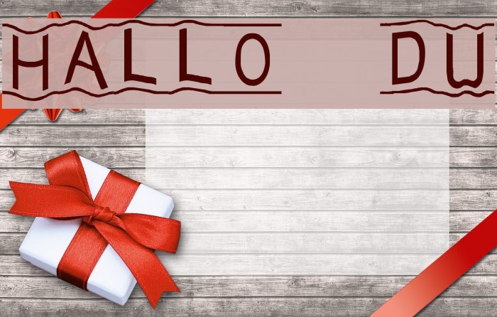 Hallo du! Font examples
