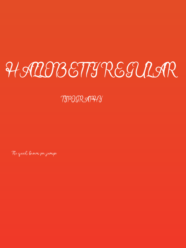 HalloBetty-Regular Poster