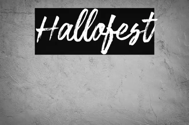 Hallofest Font examples