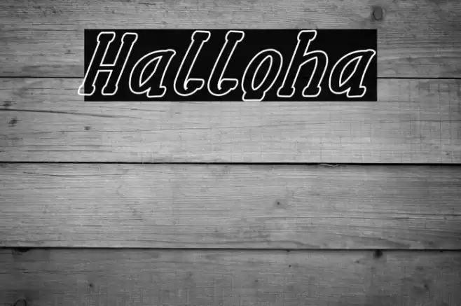 Halloha Font examples