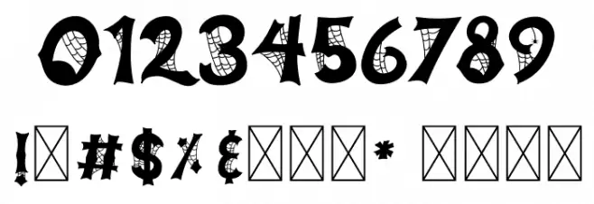 Halloweb Display Font OTHER CHARS