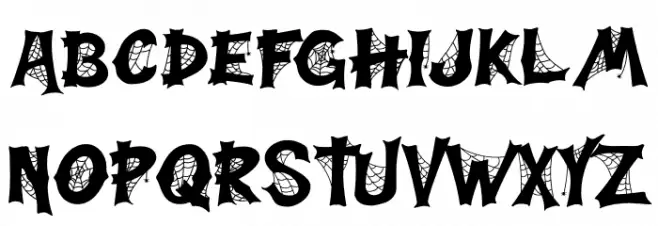 Halloweb Display Шрифта ВЕРХНИЙ