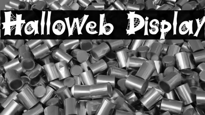 Halloweb Display Font examples