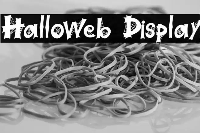 Halloweb Display Font examples
