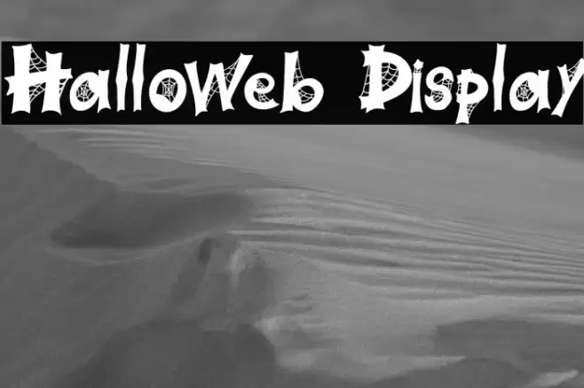 Halloweb Display Font examples