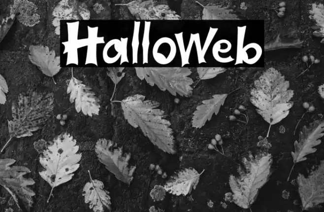 Halloweb Font examples