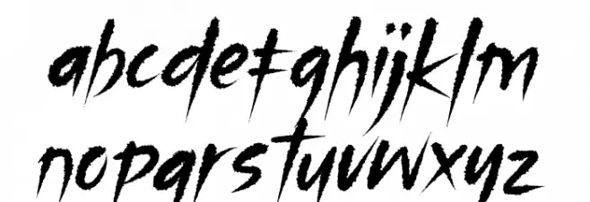 Hallowed Crawler Schriftart Kleinbuchstaben