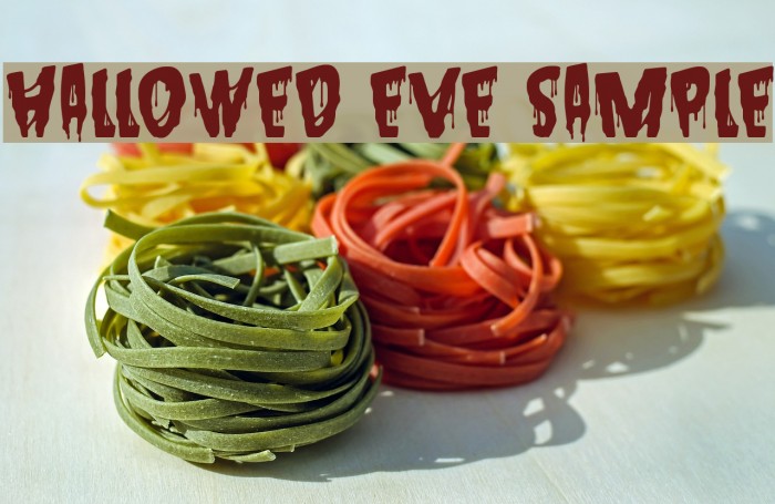 Hallowed Eve Sample Font examples