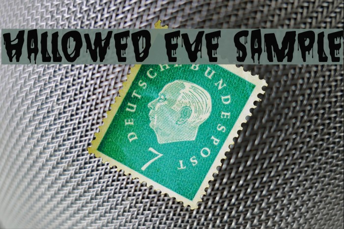 Hallowed Eve Sample Font examples