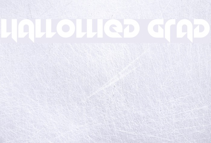 Hallowed Grad Font examples