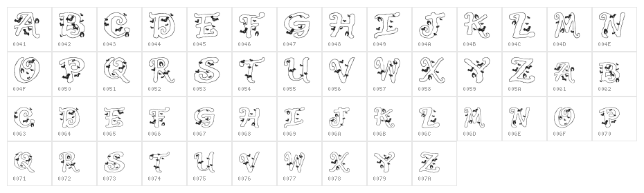 Halloween Bats Character Map