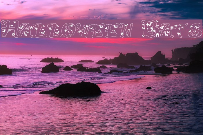 Halloween Bats Font examples