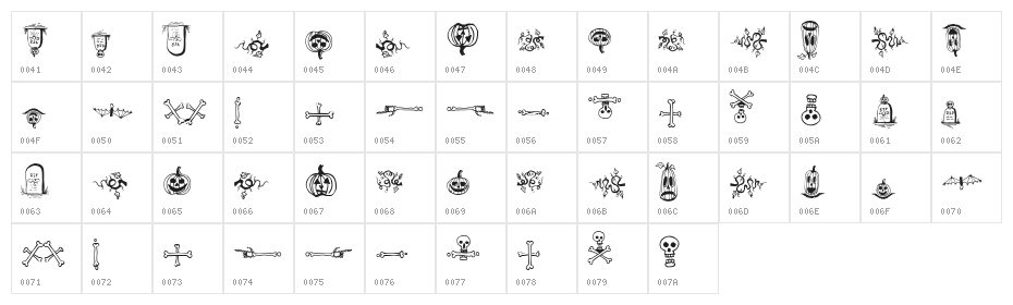Halloween Borders Character Map