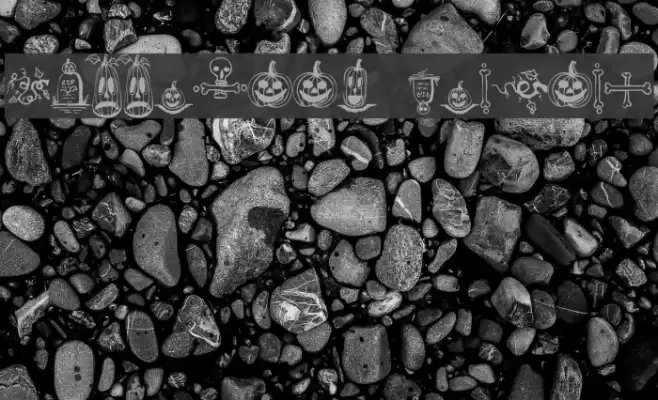 Halloween Borders Font examples