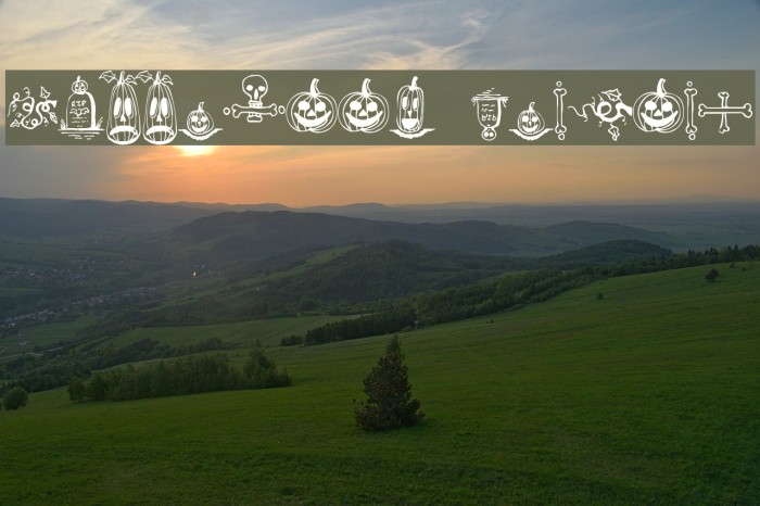 Halloween Borders Font examples