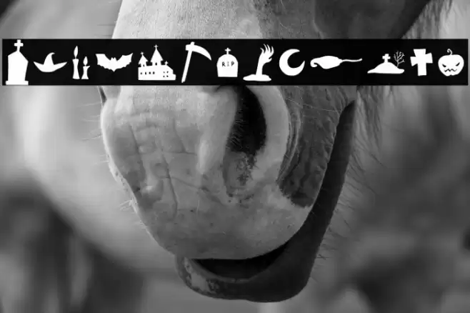 Halloween Clipart 字体 examples