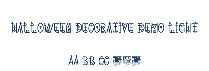 Halloween Decorative Demo Light Font Preview