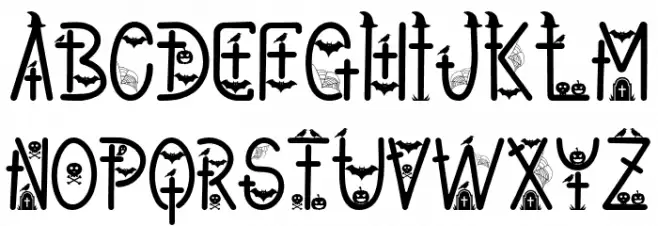 Halloween Decorative Demo Light Шрифта ВЕРХНИЙ
