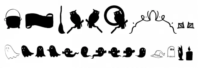 Halloween Dreams Doodles Font OTHER CHARS