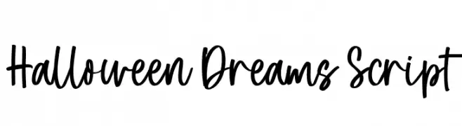 Halloween Dreams Script  フリーフォントのダウンロード