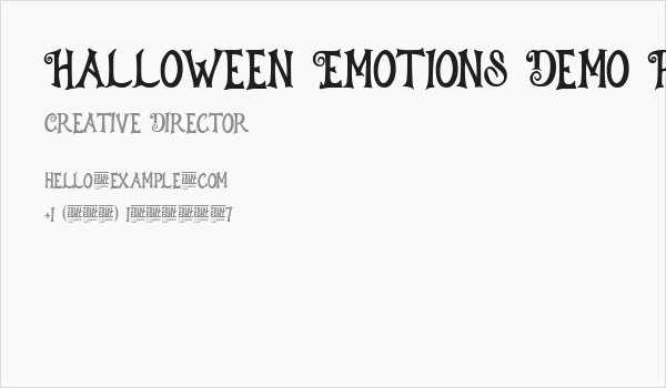 Halloween Emotions Demo Regular Business Card