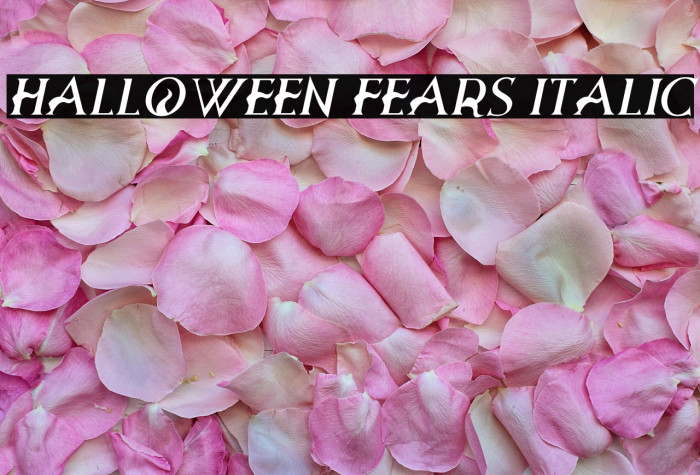 Halloween Fears Italic Example 1